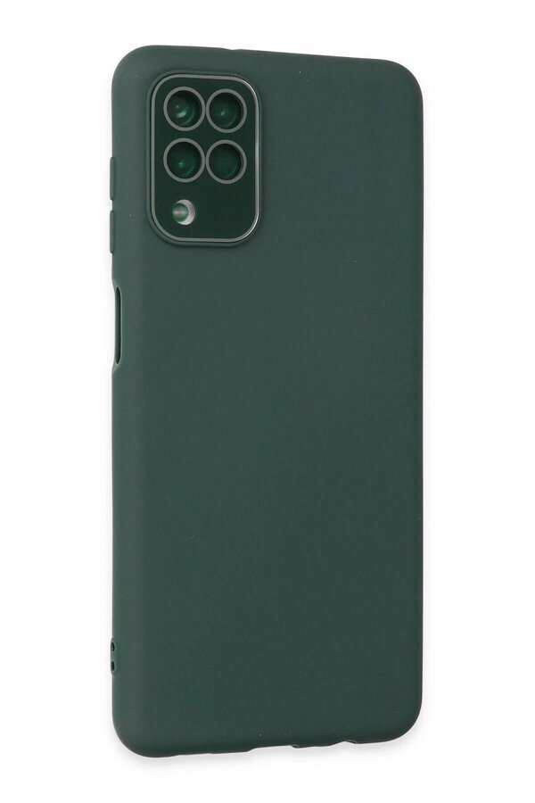Samsung Galaxy A22 Kılıf Lansman Glass Kapak - Koyu Yeşi̇l - Dropx3375-7623