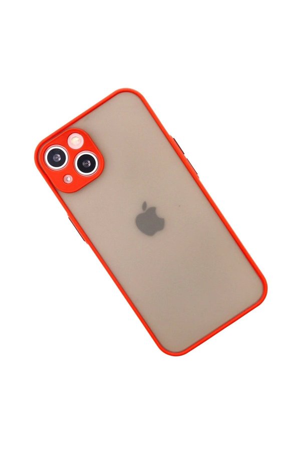 İphone 13 Mi̇ni̇ Kılıf Montreal Si̇li̇kon Kapak - Kırmızı - Dropx4063-3006