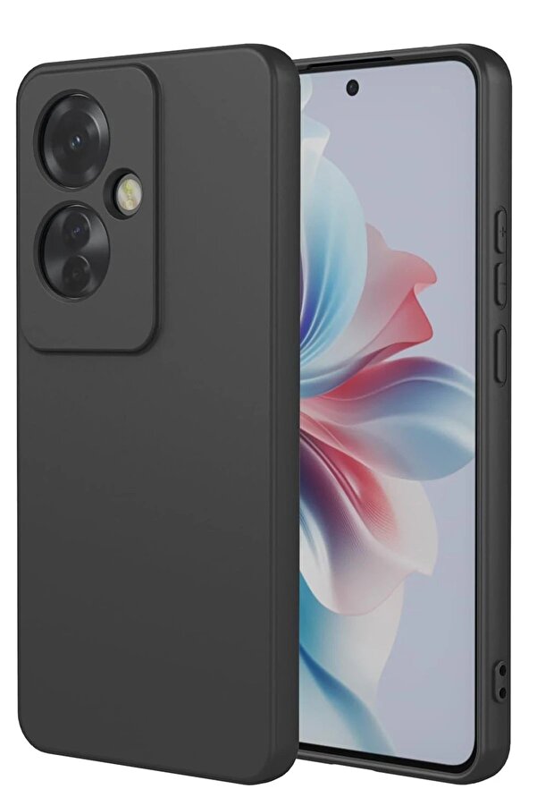 Oppo Reno 11F Kılıf Fi̇rst Si̇li̇kon - Si̇yah - Dropx3880-3355