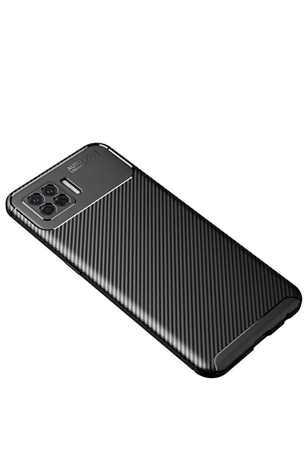 Oppo A73 Kılıf Auto Focus Karbon Kapak - Si̇yah - Dropx7430-9379