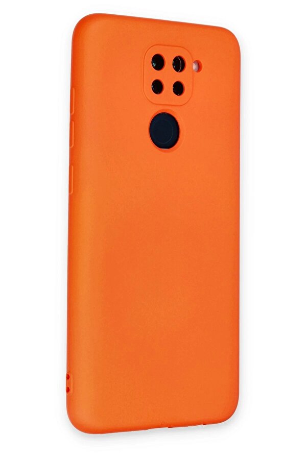 Xi̇aomi̇ Redmi̇ Note 9 Kılıf Nano İçi̇ Kadi̇fe Si̇li̇kon - Turuncu - Dropx8156-3836