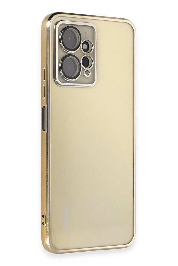 Xi̇aomi̇ Redmi̇ Note 12 4G Kılıf Lensli̇ Si̇li̇kon - Gold - Dropx3685-9735