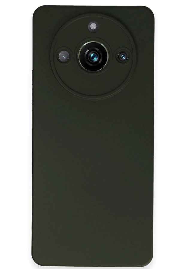 CepteToptan Realme 11 Pro Kılıf Nano içi Kadife Silikon - Koyu Yeşil - DROPX5669-1985