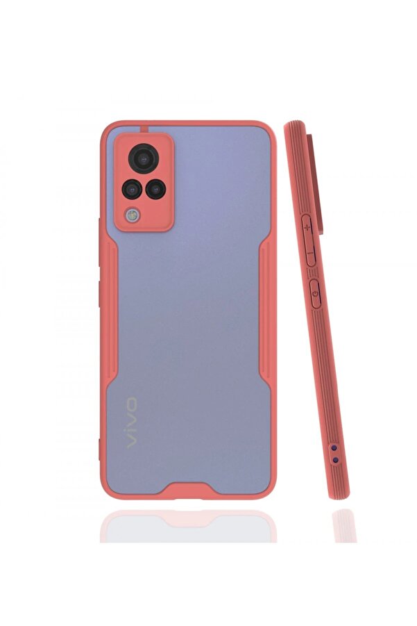 Vi̇vo V21 Kılıf Plati̇n Si̇li̇kon - Pembe - Dropx4804-5372