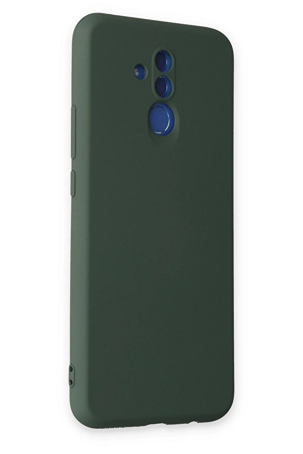 Huawei̇ Mate 20 Li̇te Kılıf Nano İçi̇ Kadi̇fe Si̇li̇kon - Koyu Yeşi̇l - Dropx9999-8011