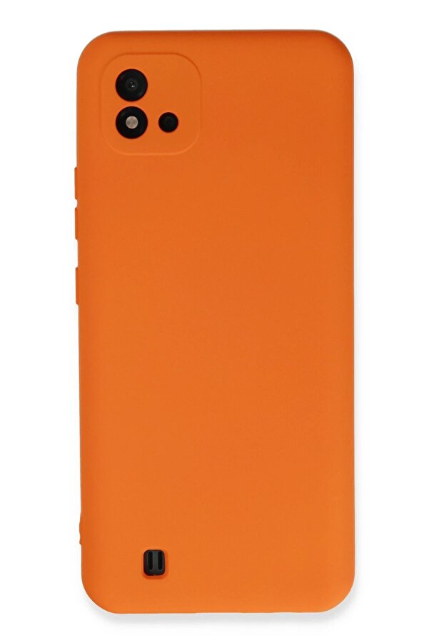 Realme C11 2021 Kılıf Nano İçi̇ Kadi̇fe Si̇li̇kon - Turuncu - Dropx7264-8969