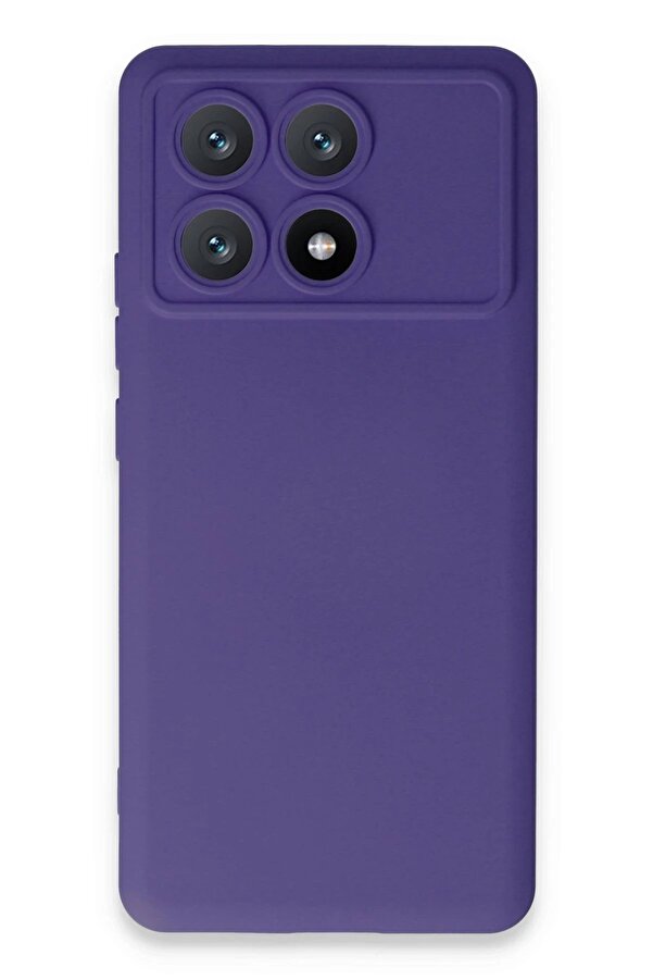 Xi̇aomi̇ Poco X6 Pro Kılıf Nano İçi̇ Kadi̇fe Si̇li̇kon - Mor - Dropx9706-1298