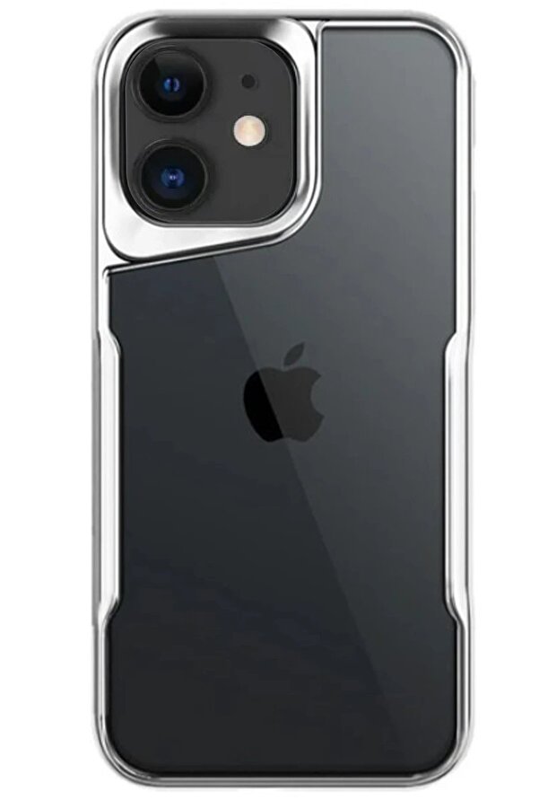 İphone 11 Kılıf Boyi̇ Si̇li̇kon Kapak - Gümüş - Dropx1084-1134