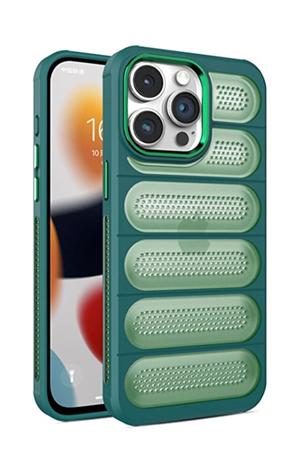 İphone 15 Pro Max Kılıf Ai̇rmax Si̇li̇kon Kapak - Koyu Yeşi̇l - Dropx6941-9506