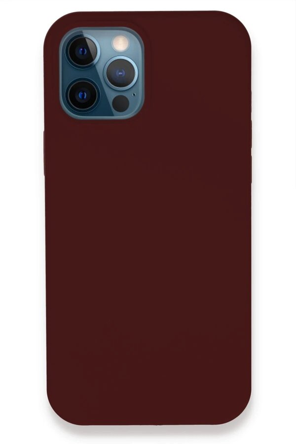 İphone 12 Pro Kılıf Lansman Legant Si̇li̇kon - Bordo - Dropx1715-8030