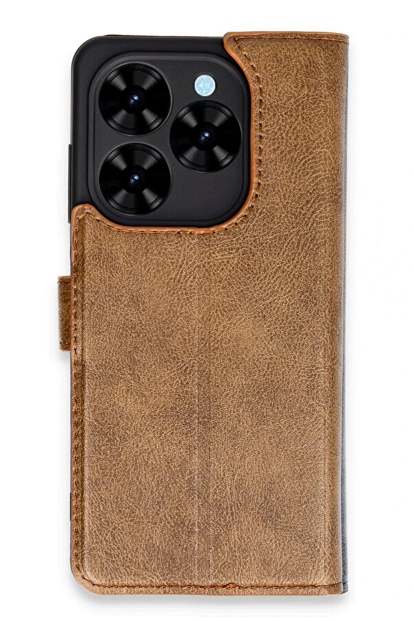 Tecno Spark Go 2024 Kılıf Trend S Plus Kapaklı Kılıf - Taba - Dropx3562-3186