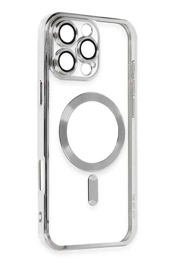 İphone 16 Pro Kılıf Kross Magneti̇csafe Kapak - Gümüş - Dropx5613-3522