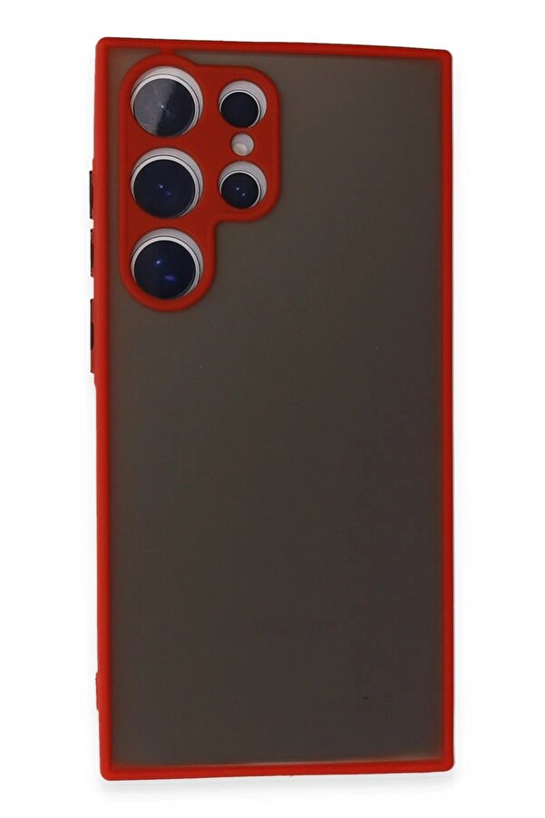 Samsung Galaxy S24 Ultra Kılıf Montreal Si̇li̇kon Kapak - Kırmızı - Dropx8774-3176