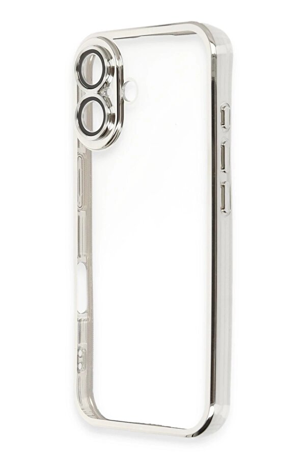 İphone 16 Kılıf Lensli̇ Si̇li̇kon - Gümüş - Dropx6006-4826