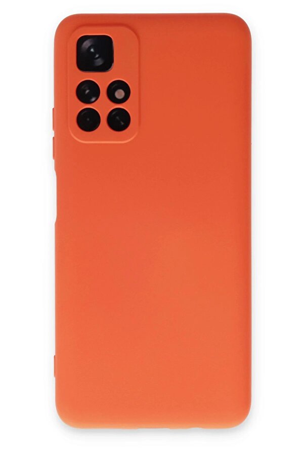 Xi̇aomi̇ Redmi̇ Note 11T Kılıf Nano İçi̇ Kadi̇fe Si̇li̇kon - Turuncu - Dropx8814-9201