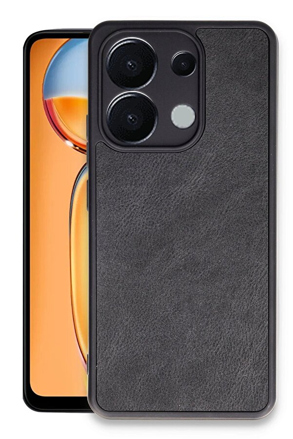 Xi̇aomi̇ Redmi̇ Note 13 Pro 5G Kılıf Aras Deri̇ Kapak - Si̇yah - Dropx3905-6916