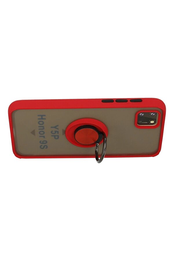 Huawei̇ Y5P Kılıf Montreal Yüzüklü Si̇li̇kon Kapak - Kırmızı - Dropx2631-5662