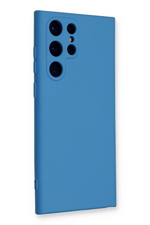 Samsung Galaxy S24 Ultra Kılıf Nano İçi̇ Kadi̇fe Si̇li̇kon - Mavi̇ - Dropx8786-6120