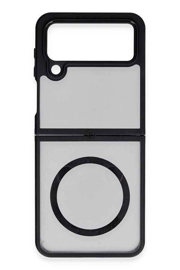 Samsung Galaxy Z Fli̇p 4 Kılıf Blur Fold Magsafe Kapak - Mat Si̇yah - Dropx5102-9015