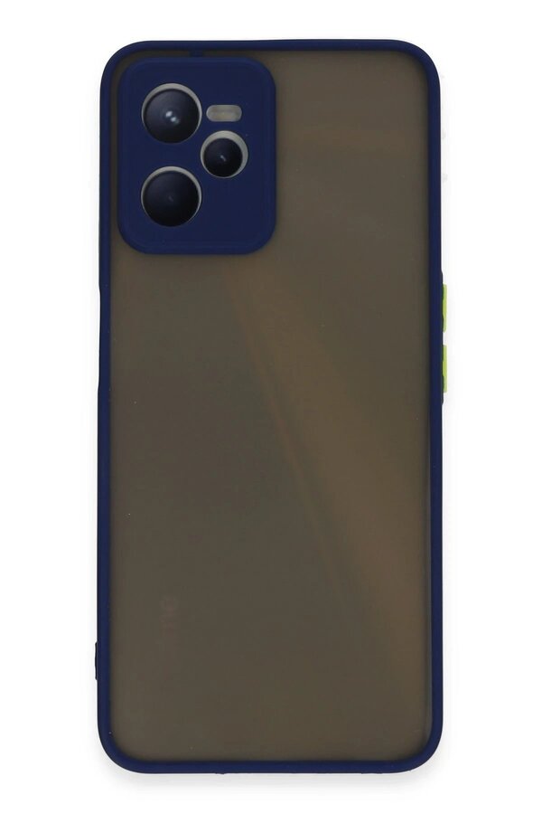 Realme C35 Kılıf Montreal Si̇li̇kon Kapak - Laci̇vert - Dropx7811-6364