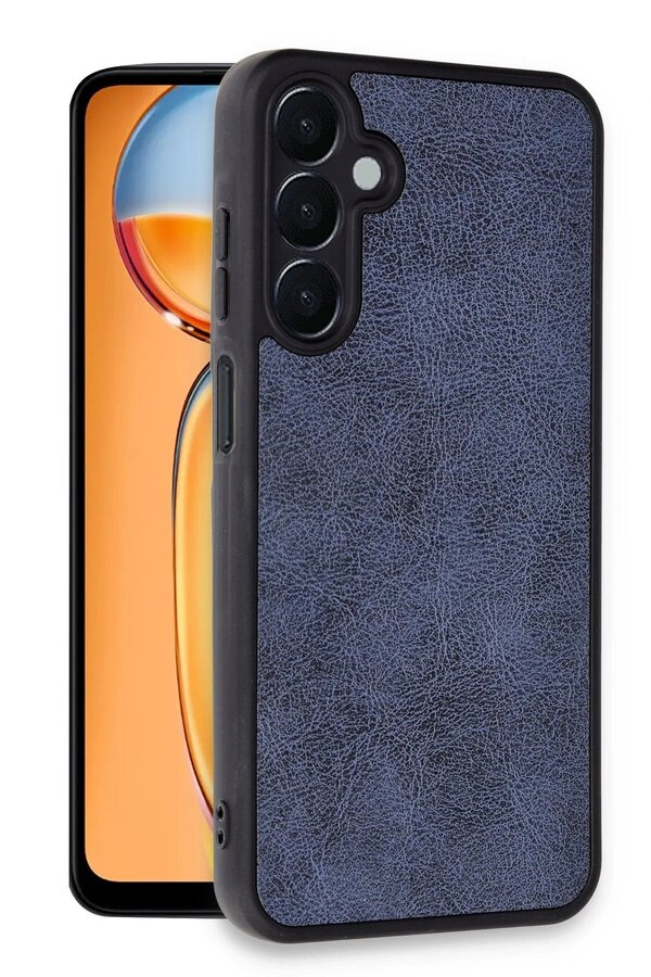 Samsung Galaxy M15 Kılıf Aras Deri̇ Kapak - Laci̇vert - Dropx8935-2410