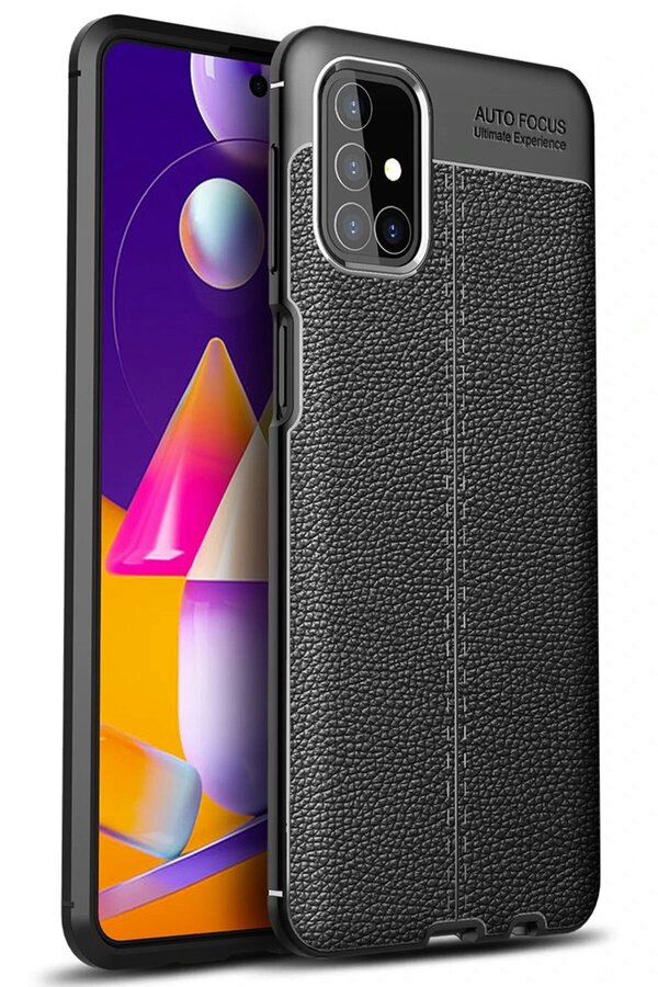 CepteToptan Samsung Galaxy M31S Kılıf Auto Focus Kapak - Siyah - DROPX1610-7042