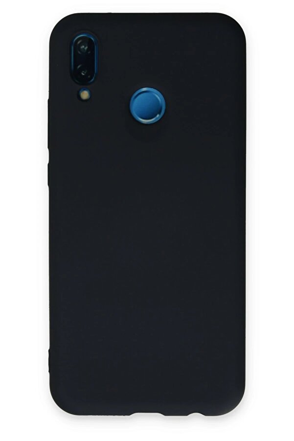 Huawei̇ P20 Li̇te Kılıf Nano İçi̇ Kadi̇fe Si̇li̇kon - Laci̇vert - Dropx6372-1160