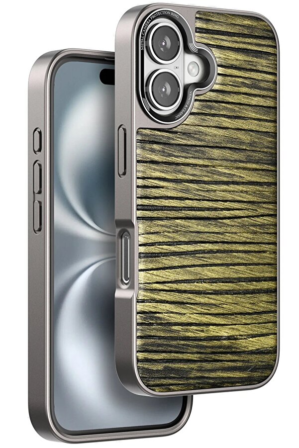 İphone 16 Wave Kapak - Koyu Kahve - Dropx3017-1176