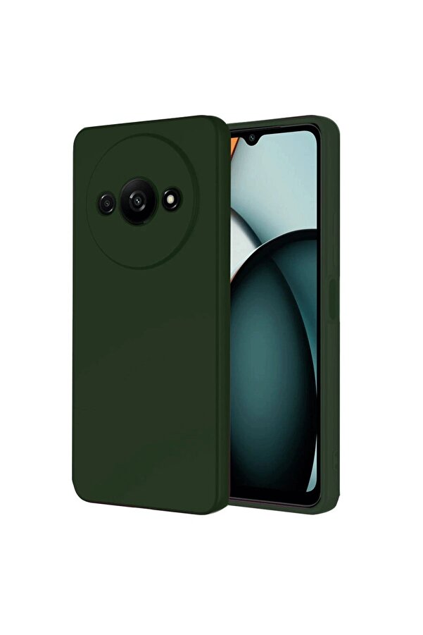 Realme C61 Kılıf Fi̇rst Si̇li̇kon - Koyu Yeşi̇l - Dropx4351-2534