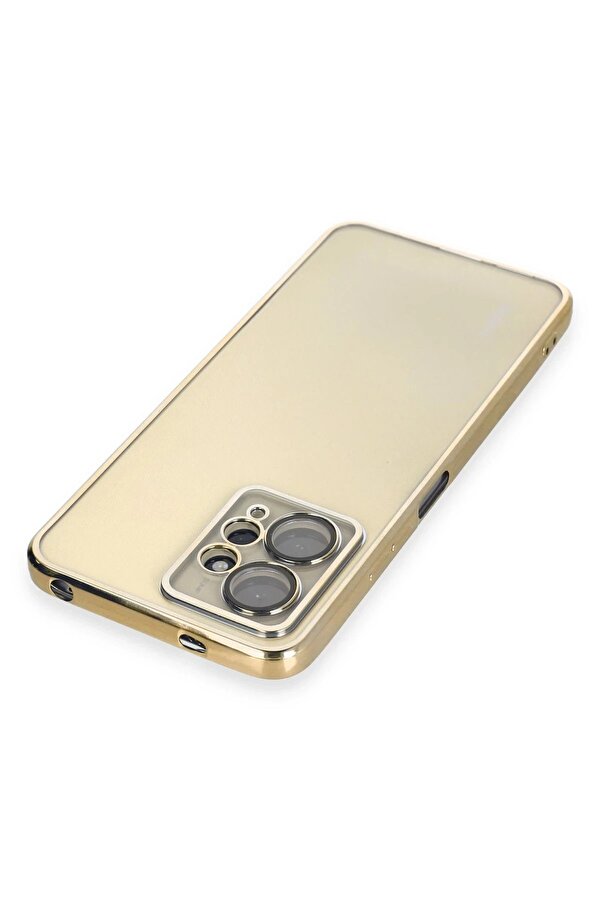 Xi̇aomi̇ Redmi̇ Note 12 4G Kılıf Lensli̇ Si̇li̇kon - Gold - Dropx3685-9735