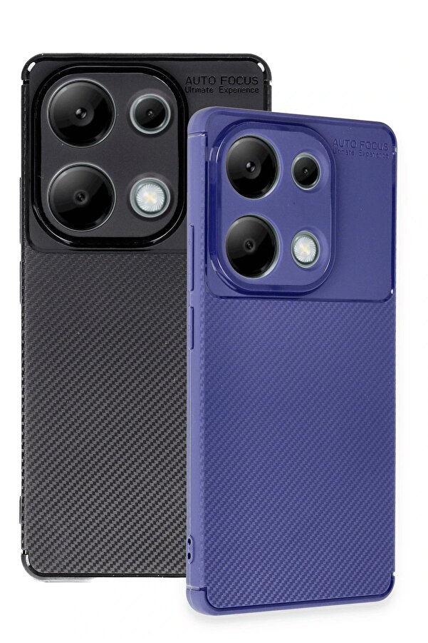 Xi̇aomi̇ Redmi̇ Note 13 Pro 4G Kılıf Auto Focus Karbon Kapak - Si̇yah - Dropx8782-8726