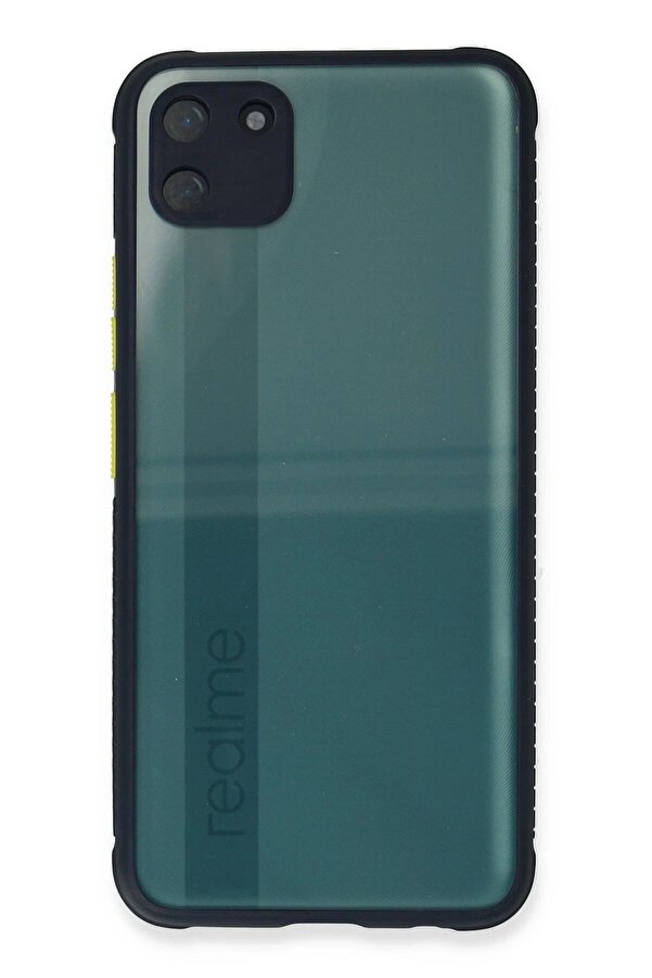 Realme C11 Kılıf Mi̇ami̇ Şeffaf Si̇li̇kon - Laci̇vert - Dropx7114-9118