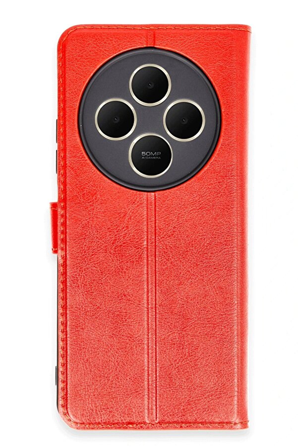 Xi̇aomi̇ Redmi̇ 14C Kılıf Trend S Plus Kapaklı Kılıf - Kırmızı - Dropx2305-9025