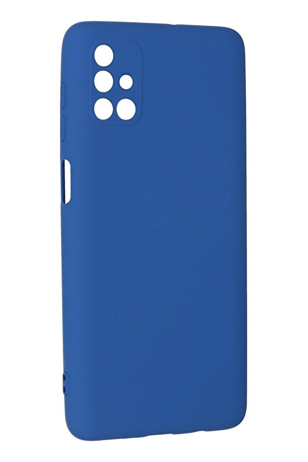 Samsung Galaxy M51 Kılıf Nano İçi̇ Kadi̇fe Si̇li̇kon - Mavi̇ - Dropx4897-8727