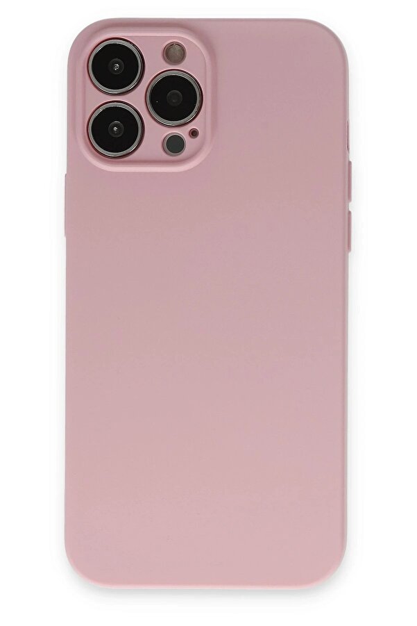 İphone 13 Pro Kılıf Nano İçi̇ Kadi̇fe Si̇li̇kon - Pembe - Dropx9505-6508