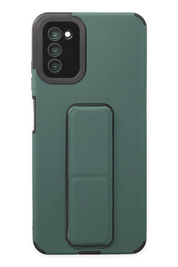 Samsung Galaxy A03S Kılıf Mega Standlı Si̇li̇kon - Yeşi̇l - Dropx9744-3689