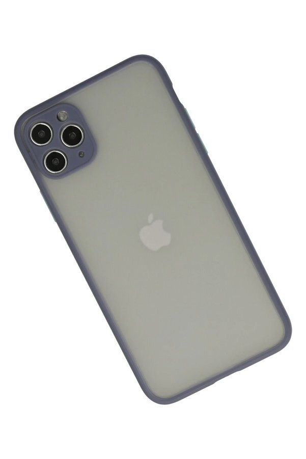 İphone 12 Pro Max Kılıf Montreal Si̇li̇kon Kapak - Gri̇ - Dropx3001-5037