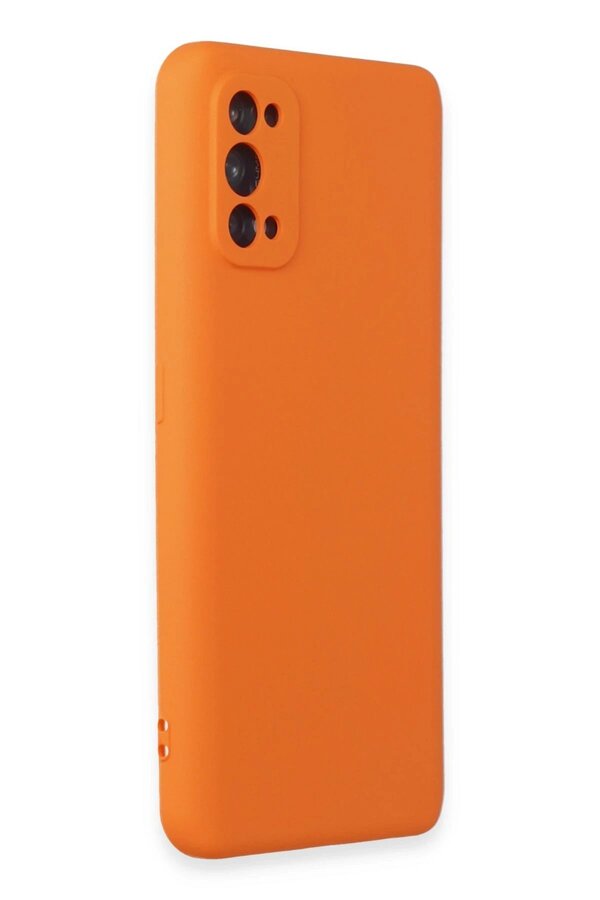 Realme 7 Pro Kılıf Nano İçi̇ Kadi̇fe Si̇li̇kon - Turuncu - Dropx1641-5286