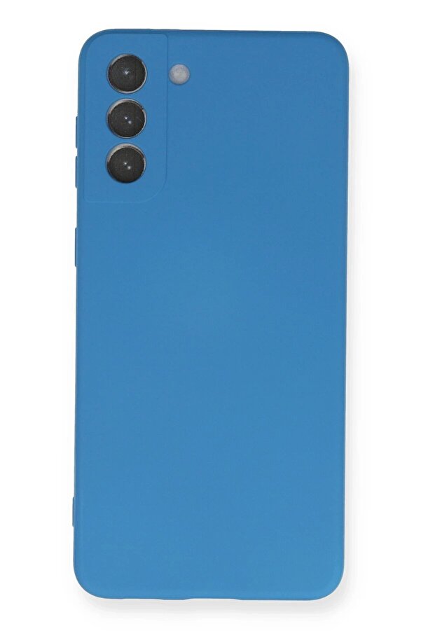 Samsung Galaxy S21 Plus Kılıf Nano İçi̇ Kadi̇fe Si̇li̇kon - Mavi̇ - Dropx3948-3479