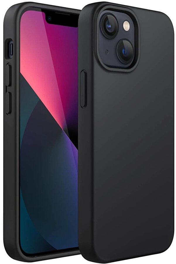 İphone 14 Plus Kılıf Fi̇rst Si̇li̇kon - Si̇yah - Dropx8018-4497
