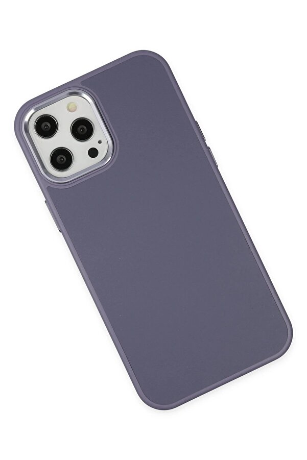 İphone 12 Pro Max Kılıf Asya Deri̇ Si̇li̇kon - Mor - Dropx2458-1442
