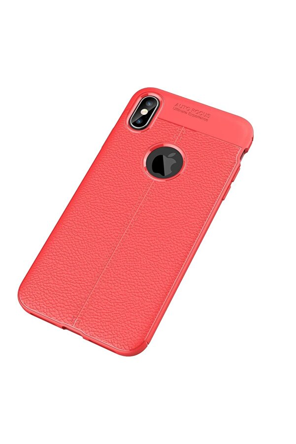 İphone X Kılıf Auto Focus Kapak - Kırmızı - Dropx9734-7362