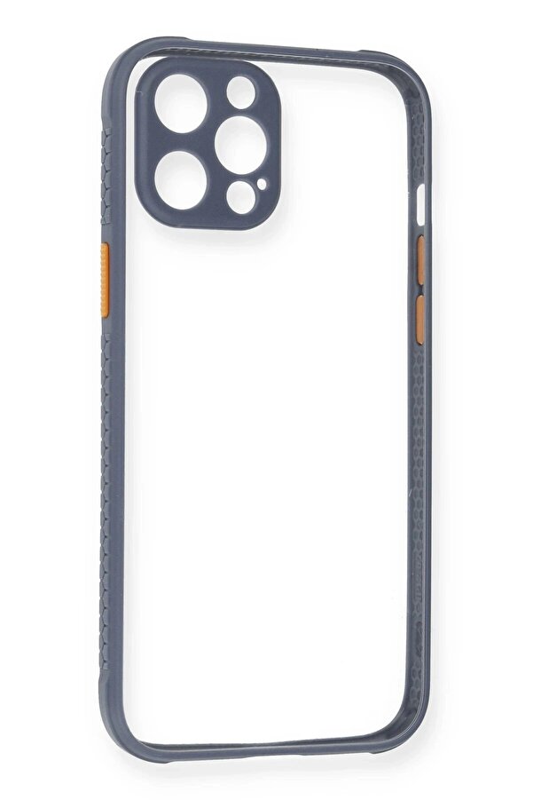 İphone 12 Pro Kılıf Mi̇ami̇ Şeffaf Si̇li̇kon - Gri̇ - Dropx3989-8913