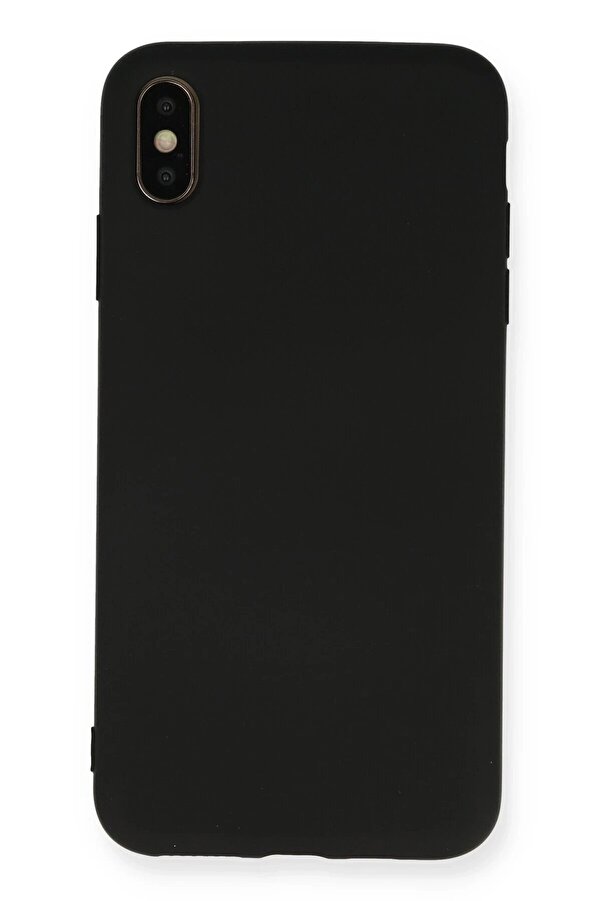 İphone Xs Max Kılıf Nano İçi̇ Kadi̇fe Si̇li̇kon - Si̇yah - Dropx6411-9319