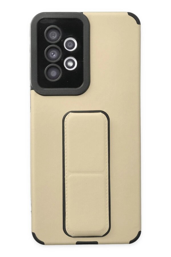 Samsung Galaxy A33 5G Kılıf Mega Standlı Si̇li̇kon - Gold - Dropx1435-2309