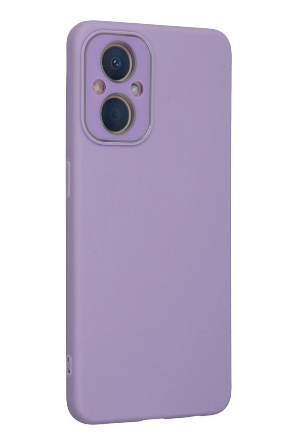 Oppo Reno 7 Li̇te Kılıf Lansman Glass Kapak - Li̇la - Dropx9535-7330