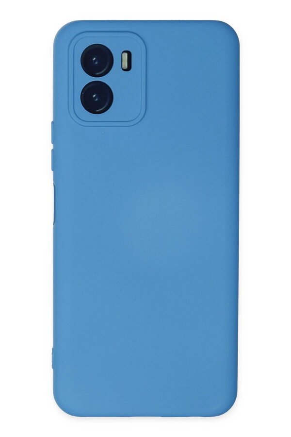 CepteToptan Vivo Y15S Kılıf Nano içi Kadife Silikon - Mavi - DROPX1646-3349