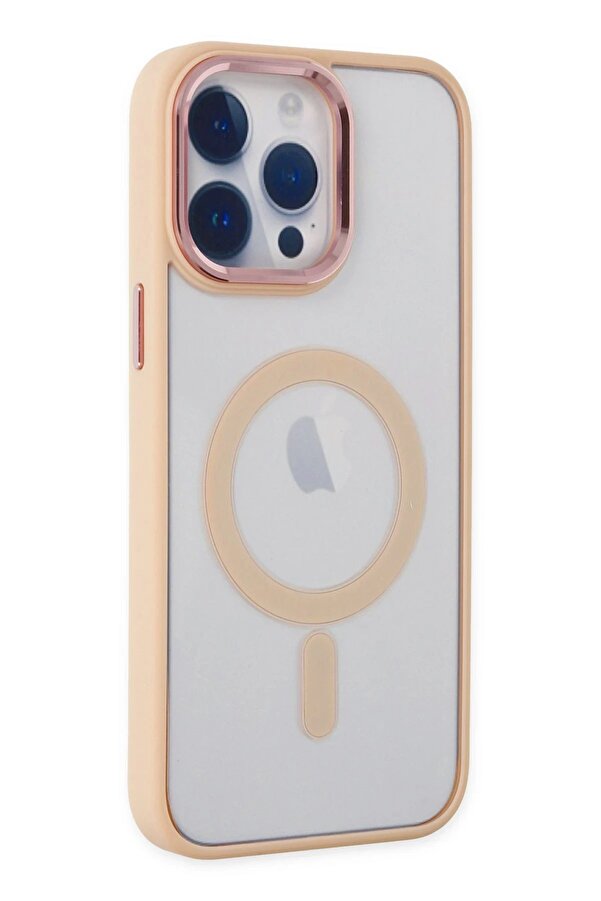 İphone 14 Pro Max Kılıf Room Magneti̇csafe Si̇li̇kon - Pudra - Dropx3665-4199