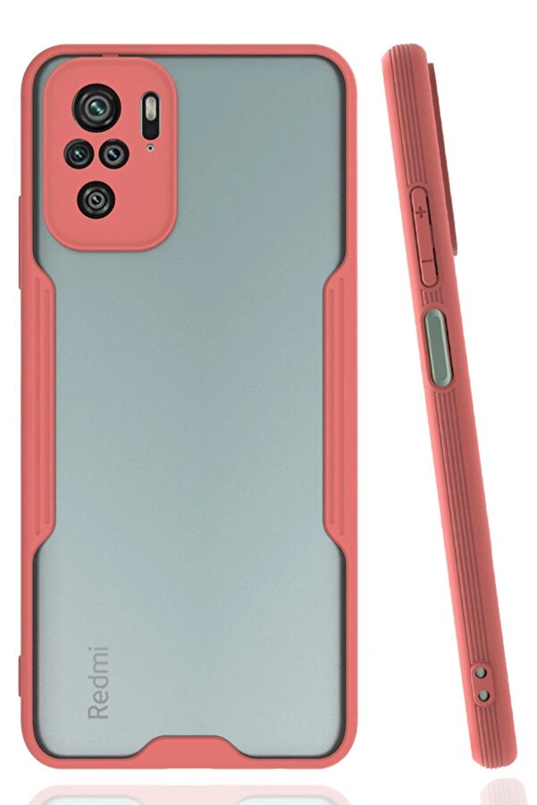 Xi̇aomi̇ Redmi̇ Note 10 Kılıf Plati̇n Si̇li̇kon - Pembe - Dropx6027-8972