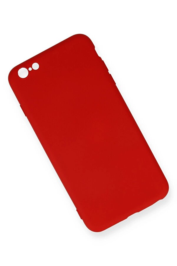 İphone 6 Plus Kılıf Nano İçi̇ Kadi̇fe Si̇li̇kon - Kırmızı - Dropx3258-1331